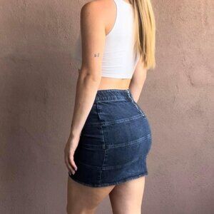 y2k denim mini skirt 90s 2000s
